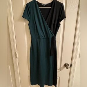INC International Concepts Green and Black Midi Dress